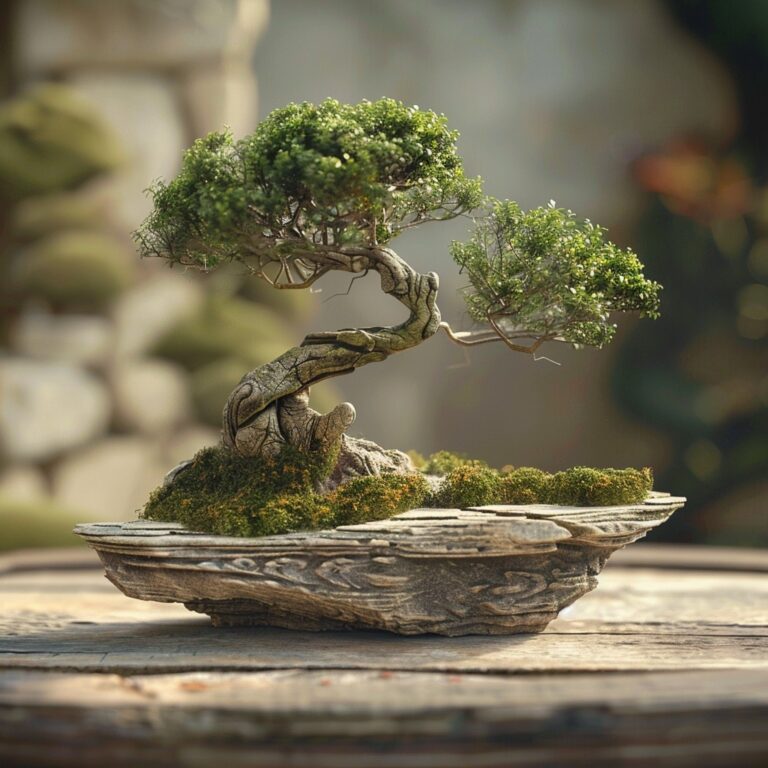 Bonsai Tree - high quality photo of garden wonders, sunlight